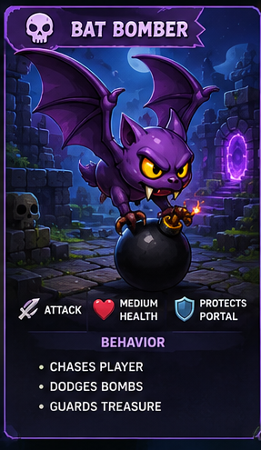 Bat Bomber enemy card.
