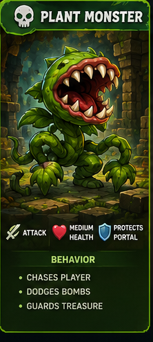 Plant Monster enemy card.
